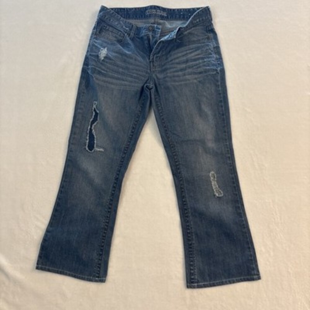 GUESS Jeans USA Modele Woman’s Blue Denim Stretch Fit Sz 28 Flare Bootcut 31*30
